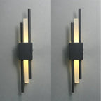Modern Acrylic Pipe LED Wall Sconce Light for Room Decor, Black & Gold Iron Art