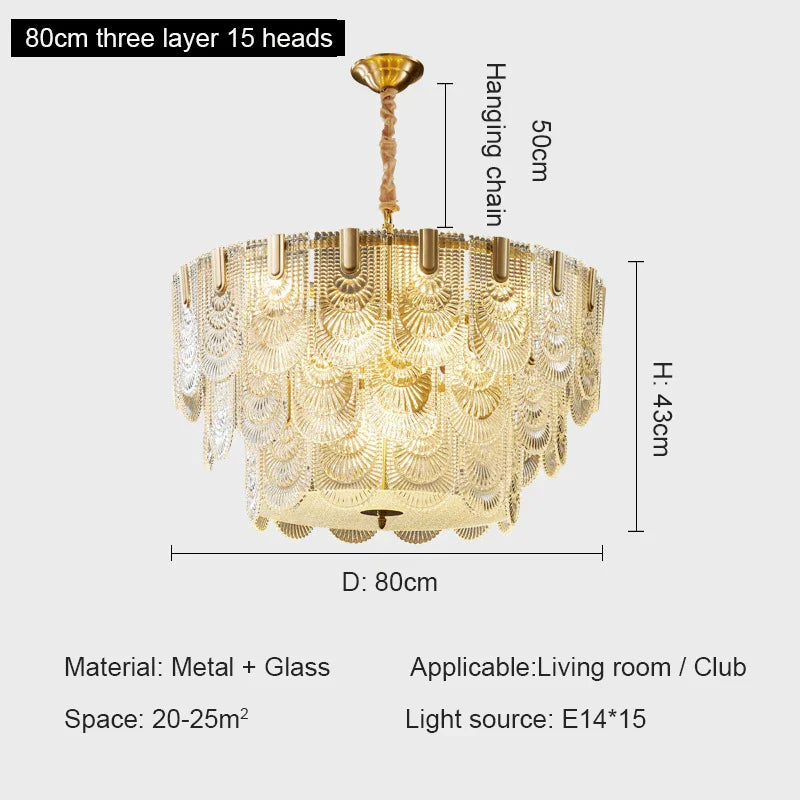 Crystal Chandelier: Modern Luxury Ceiling Lamp for Living Room, Bedroom, or Restaurant