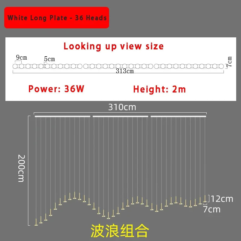 Minimalist Meteor Shower Chandelier for Modern Home Decor Lighting