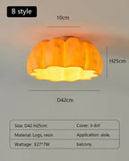 Retro LED Pumpkin Pendant Light for Dining Room, Bar, and Bedroom Decor