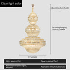 European Crystal Duplex Chandelier for Elegant Living Room and Villa décor.