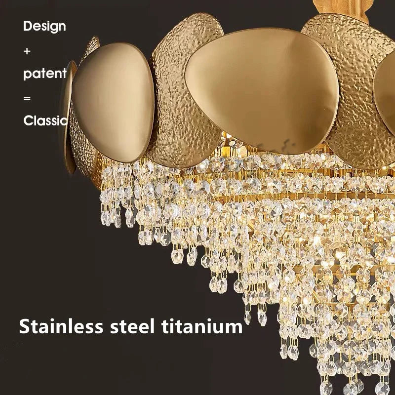Crystal Tassels LED Pendant Chandelier - Modern Luxury Home Decor