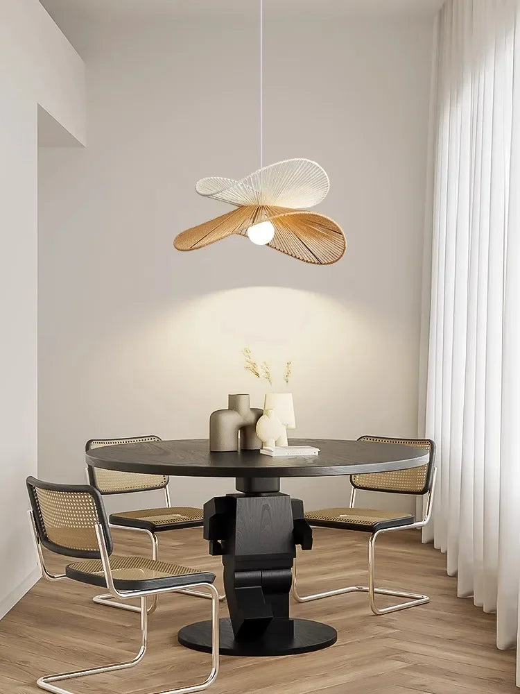 Rattan Wabi Sabi Pendant Lights for Home Decor and Bedroom Chandelier