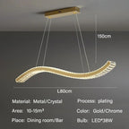 Crystal LED Ceiling Chandeliers for Elegant Dining Room Decor