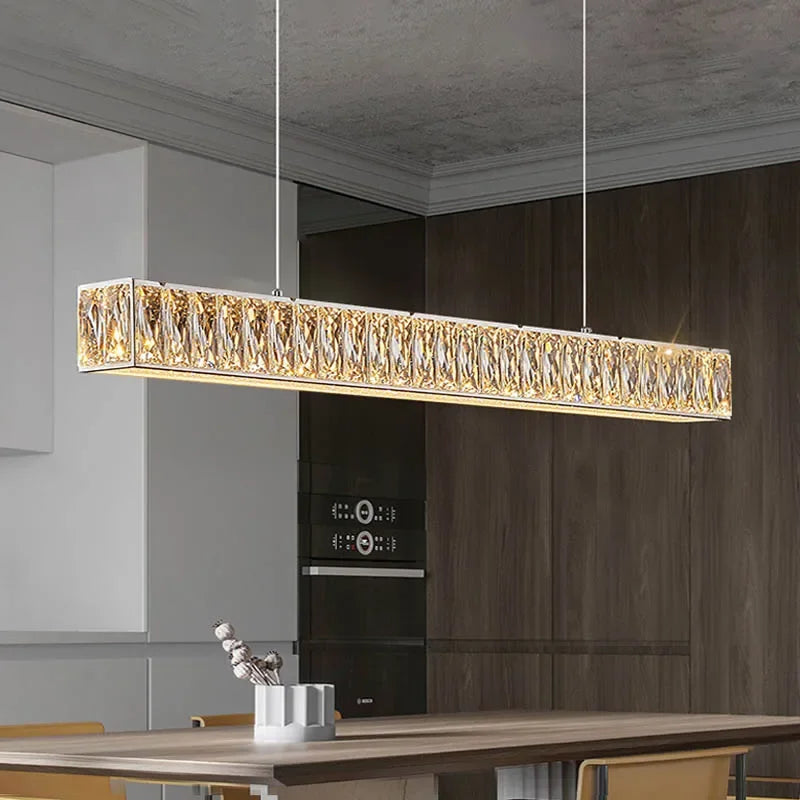 Crystal Chandelier LED Golden Modern Luxury Ceiling Home Interior Shop