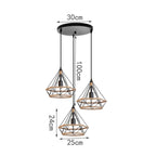 Vintage Hemp Rope Pendant Light Industrial Chandelier Loft Decor Lampshade