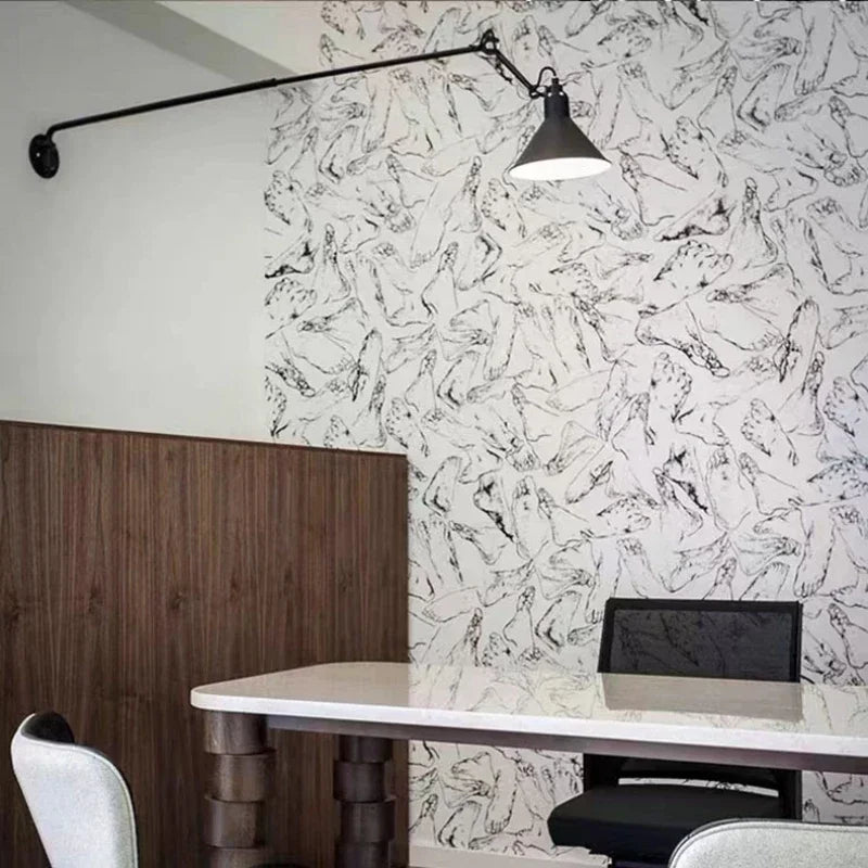 Rotatable Long Arm Wall Lamp for Kitchen Dining Office Bedside Lighting