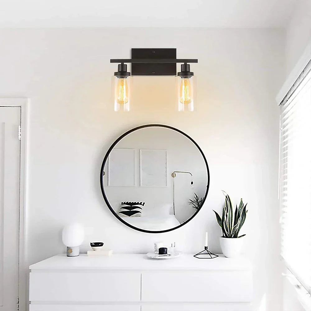 Glass Wall Lamp: Nordic Industrial LED Sconce for Living Bedroom, Kitchen, Dining - Modern Indoor Lighting