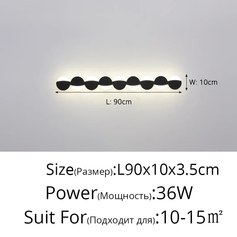 Spherical LED Wall Lamp for Bedroom and Living Room