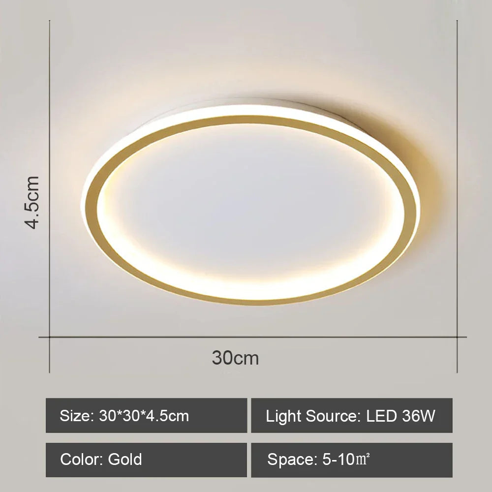 Round Nordic LED Ceiling Lamp for Modern Indoor Lighting