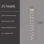 Modern Loft Chandelier Staircase Pendant Light Fixture - Designer Suspension Lustre