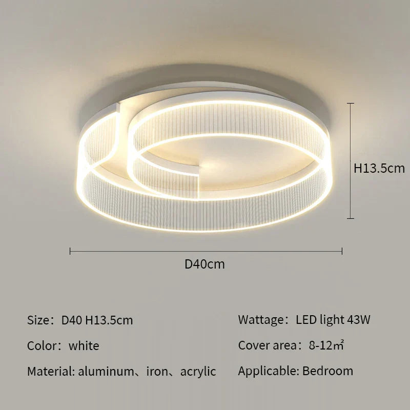 Round Led Ceiling Light: Stylish Acrylic Bedroom Lamp for Modern Lighting Solutions