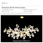 Ginkgo Biloba Chandelier: Elegant Duplex Living Room Hotel Lobby Pendant Light
