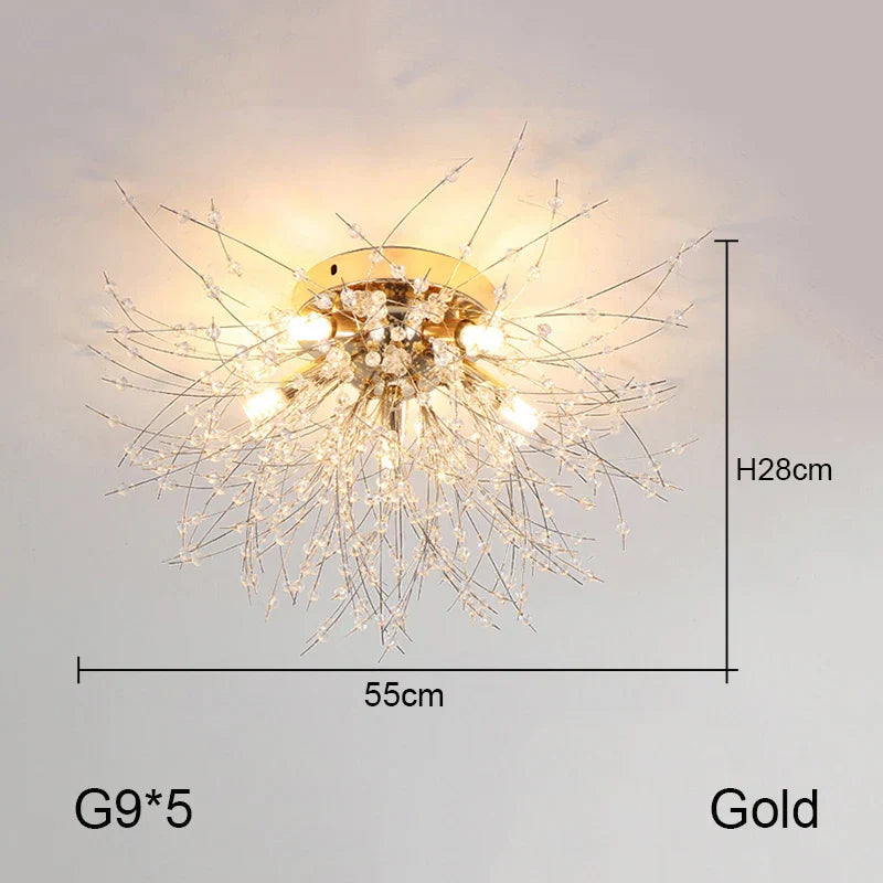 Dandelion Chandelier: Nordic Minimalist Wrought Iron LED Indoor Light for Living Room