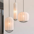 Nordic Fabric Pendant Light LED Minimalism Luminarias Bar Bedroom Lamp