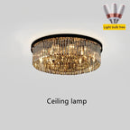 Modern Luxury Crystal Pendant Lights Gold Black Glass Chandelier Fixture