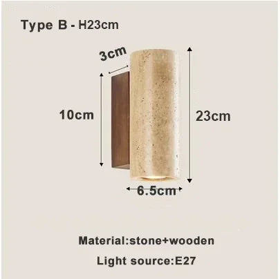 Nordic LED Wall Lamp for Wabi-sabi Bedroom and Living Room Wall Decor