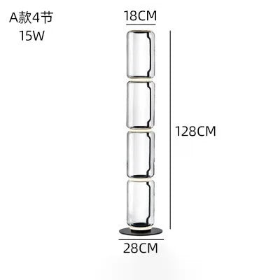 Glass LED Floor Lamp for Modern Interior Decor