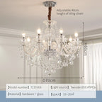 Crystal Chandelier LED Candle K9 Crystal Lamp for Living Dining Bedroom Shop