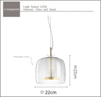 Nordic Glass Chandelier LED Bedroom Lamp - Contemporary Design for Interior Lighting