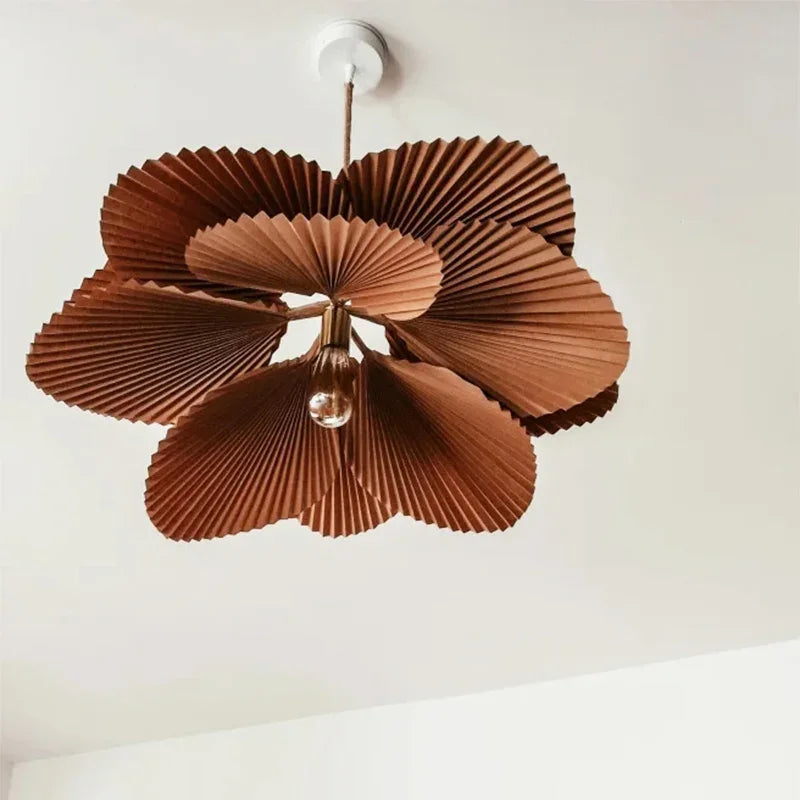 Petal Paper LED Ceiling Lamp Chandelier for Retro Home Decor