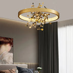 Modern Stainless Steel Ring Pendant Lighting for Home Decorución