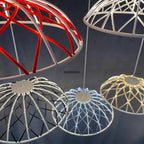 SKynest Rope LED Chandelier: Circular Woven Fireworks Light for Living Room & Restaurant