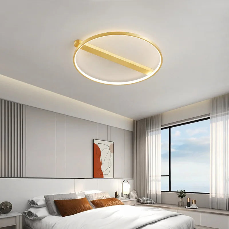 Modern Circle LED Ceiling Lamp for Bedroom Study Living Room Decor