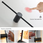Modern LED Wall Lamp with Touch Switch, 350° Rotation for Bedroom and Living Room