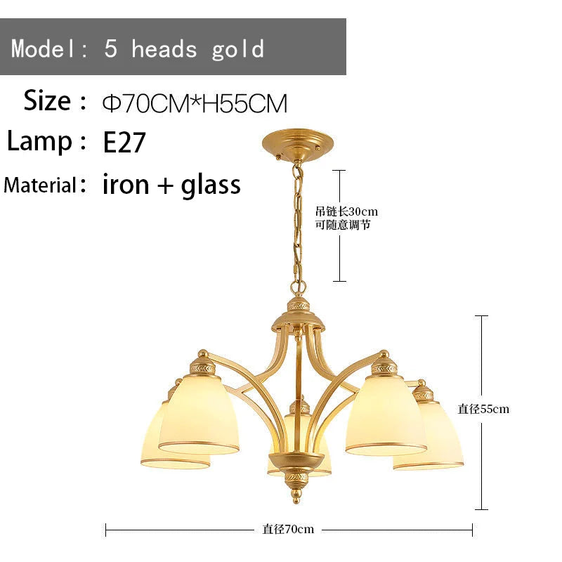 Vintage Country Chandelier for Home Decoration and Indoor Lighting