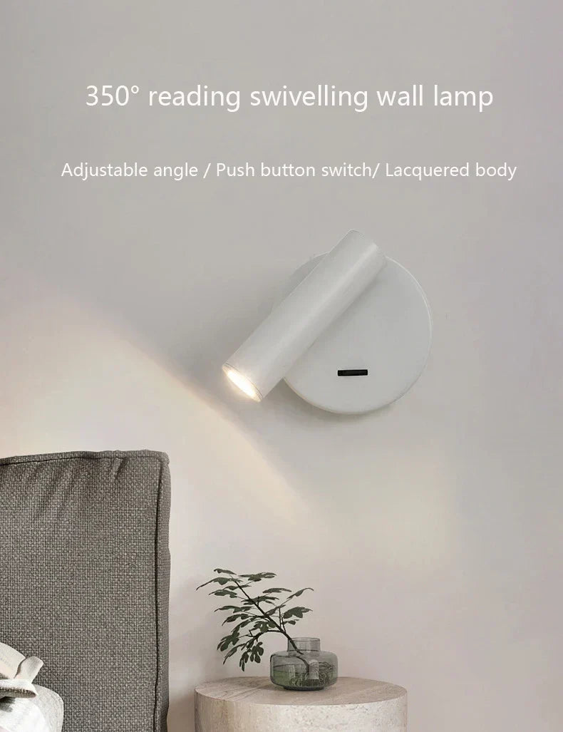 Bedroom Wall Lamp Surface Spotlight Indoor Reading Sconce Lights