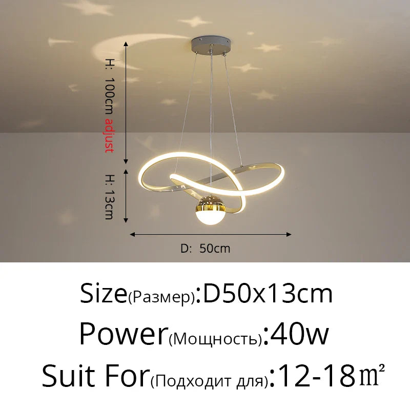 LED Gypsophila Chandelier for Modern Living Room Decor - Crown Ceiling Pendant Light