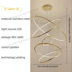 Stainless Steel Ring Pendant Light Modern Minimalist Chandelier