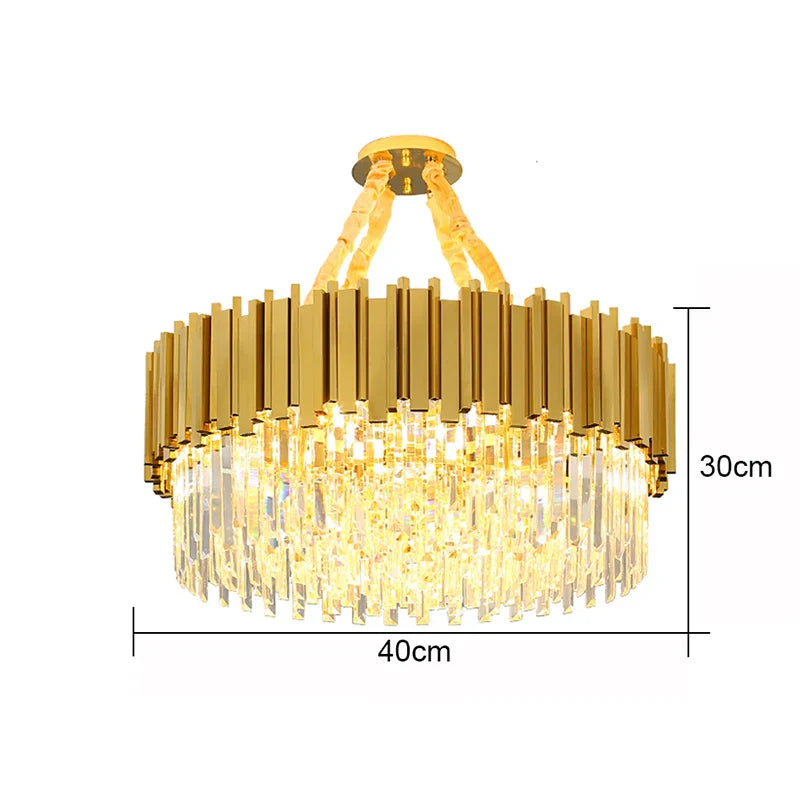 Nordic Modern Crystal Ceiling Chandelier LED Lights for Luxury Home Decor