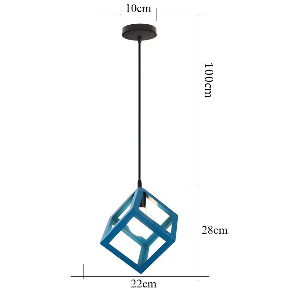 Iron Pendant Light: Industrial Retro Vintage Hanging Lamp for Dining Room and Kitchen