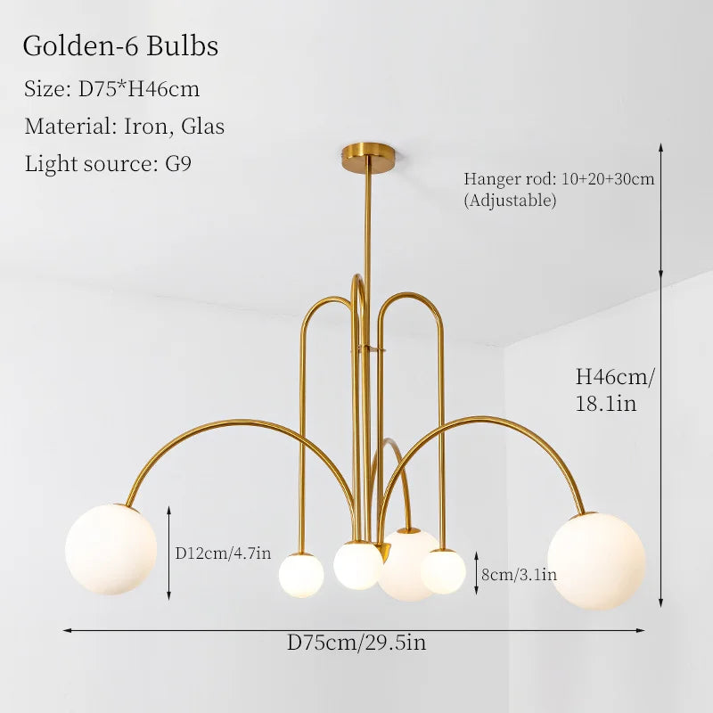 LED Pendant Chandelier for Living Room Bedroom Decor