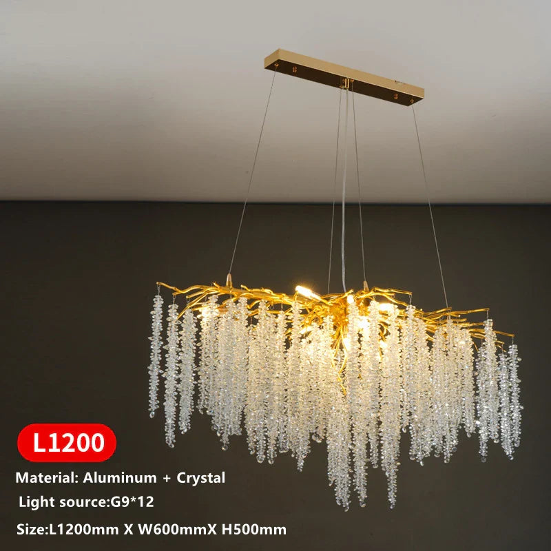 Crystal Tassel Ceiling Chandelier for Luxurious Home Decor