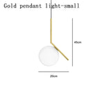 Glass Ball LED Chandelier Light Lamparas Bedside Night Light Decor