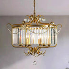 Modern LED Crystal Iron Art Chandelier for Luxury Living Spaces