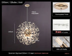 Dandelion Led Ceiling Chandelier for Home Decor Lighting Fixture