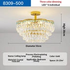 Crystal Light Chandelier | Post-Modern European Luxury for Living Room, Bedroom, Dining