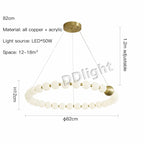 Modern Copper LED Chandelier for Living Room, Bedroom, Dining, Kitchen Decor