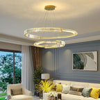 Crystal Chandeliers: Modern Luxury LED Lighting Fixture for Living, Dining, and Bedroom