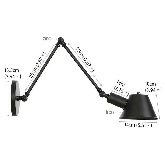 Rustic Warehouse Wire Wall Sconce Lamp: Industrial Retro Vintage Luminaire