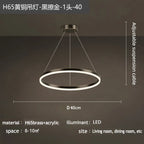 Nordic Circular Chandelier Hanging Pendant Light for Living Room and Dining Room