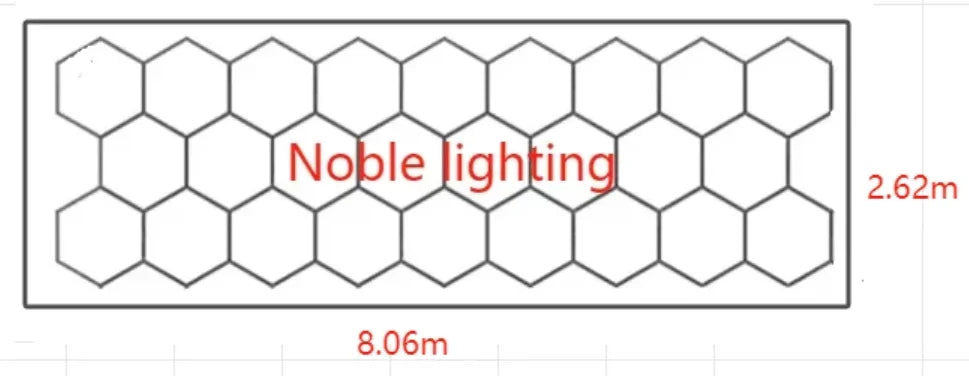 Honeycomb LED Car Detailing Ceiling Light - Customized Hexagon Design for Showroom