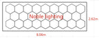 Honeycomb LED Car Detailing Ceiling Light - Customized Hexagon Design for Showroom
