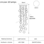 Modern Chandelier Luxury Villa Staircase Lighting by Afralia™