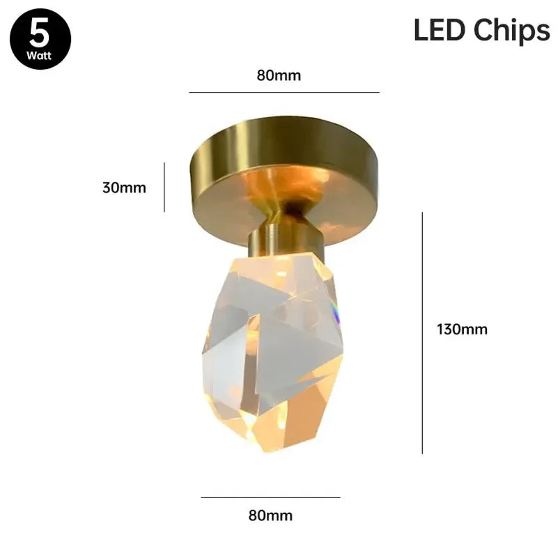 Nordic Crystal Cube Chandelier LED Light for Home Staircase Loft Living Room