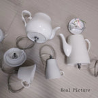 Ceramic LED Pendant Lights: Nordic Teapot Design for Modern Living and Kitchen.